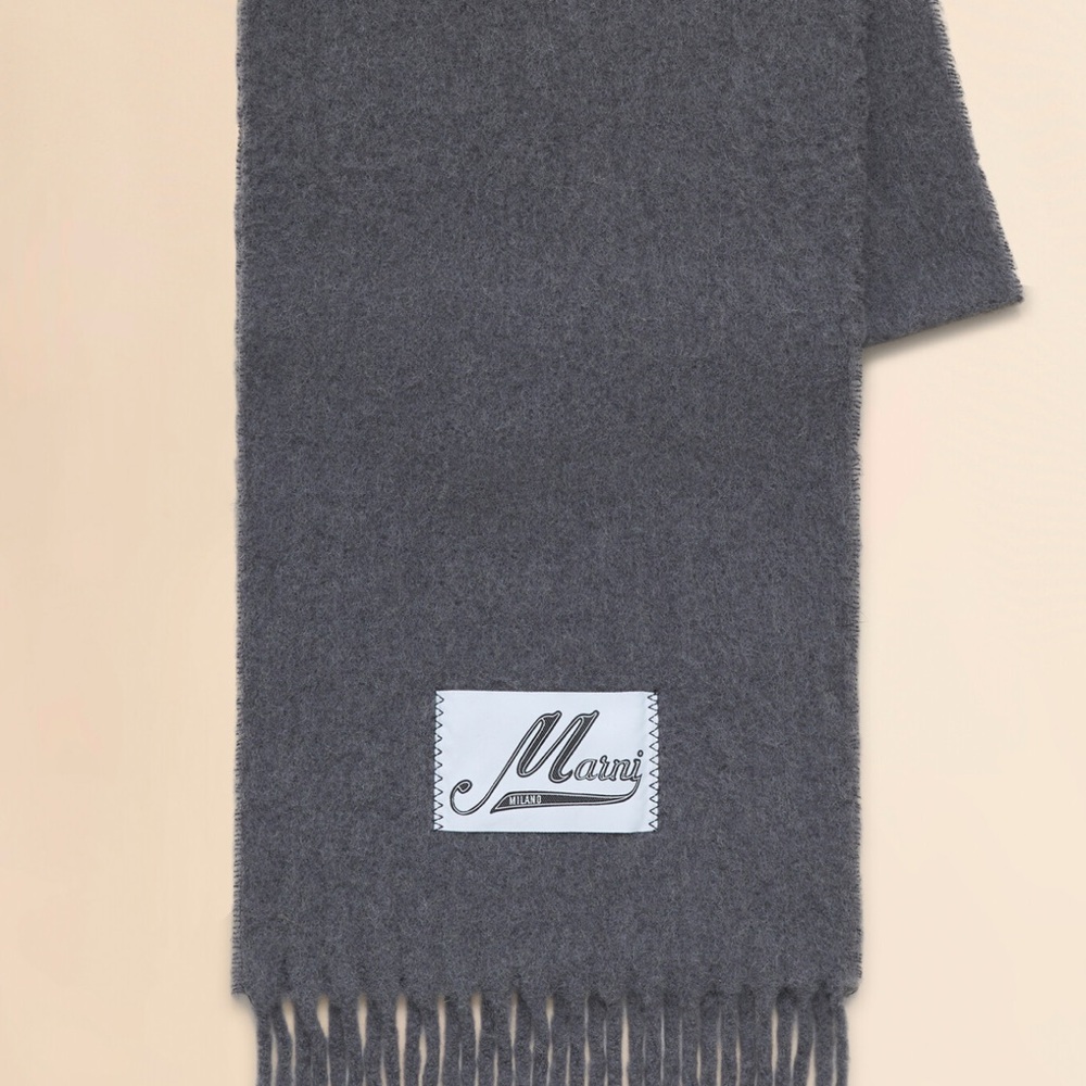 Marni ( NWT ) alpaca Charcoal Scarf